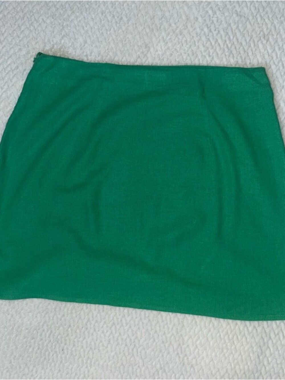 Green Linen Women's Skirt - Picture 2 of 2